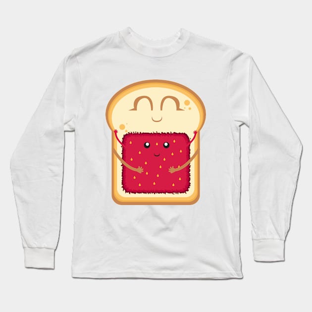 Breakfast Strawberry toast Long Sleeve T-Shirt by Alessandro Aru